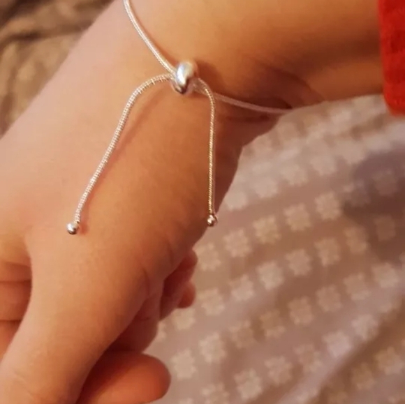 NEW 925 Sterling‎ Silver Sliding Tassel Adjustable Bracelet - Picture 5 of 12